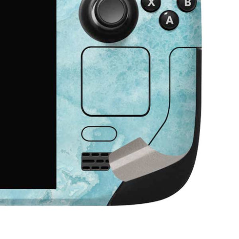 Crystal Turquoise Steam Deck Handheld Gaming Computer OLED Skin