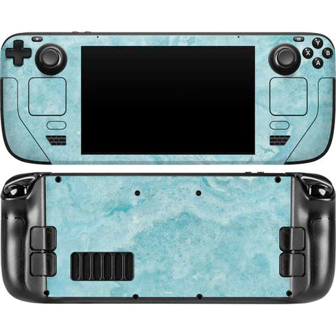 Crystal Turquoise Steam Deck Handheld Gaming Computer Skin