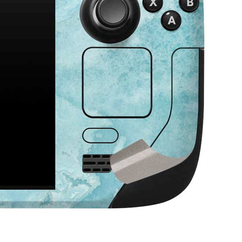 Crystal Turquoise Steam Deck Handheld Gaming Computer Skin