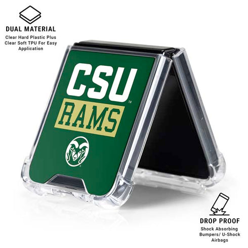 Colorado State University CSU Rams Galaxy Z Flip7 Clear Case