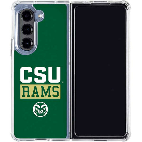 Colorado State University CSU Rams Galaxy Z Fold5 5G Clear Case