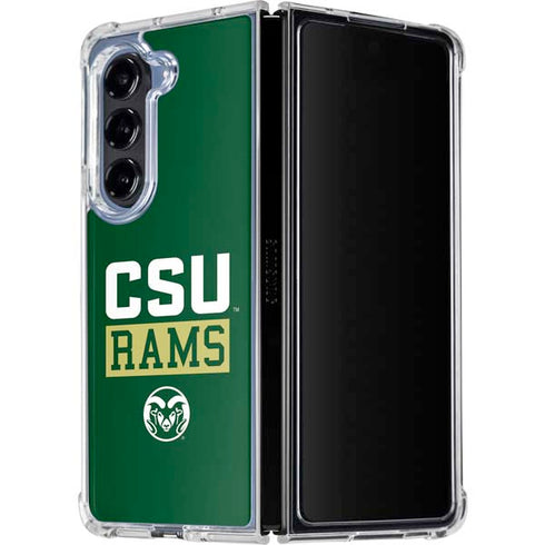Colorado State University CSU Rams Galaxy Z Fold5 5G Clear Case