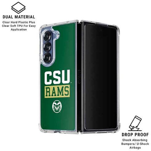 Colorado State University CSU Rams Galaxy Z Fold7 Clear Case