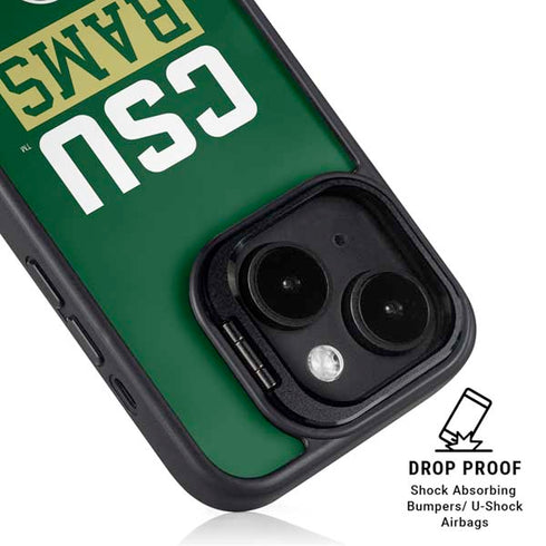 Colorado State University CSU Rams iPhone 15 Plus Kickstand Case