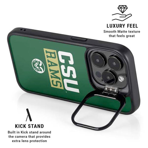 Colorado State University CSU Rams iPhone 15 Pro Kickstand Case