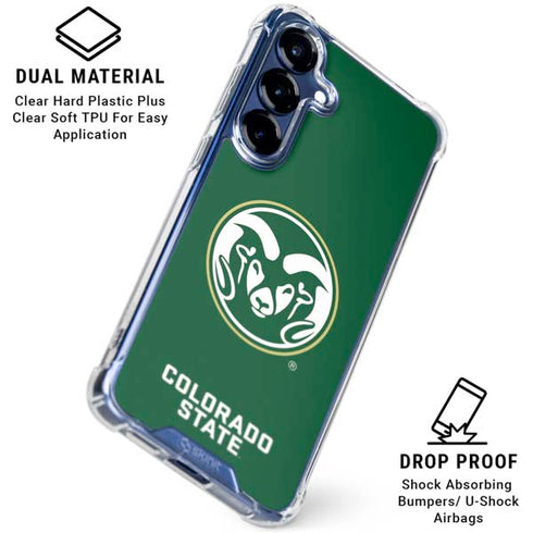 Colorado State University CSU Rams Logo Galaxy S25 FE Clear Case