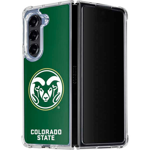 Colorado State University CSU Rams Logo Galaxy Z Fold5 5G Clear Case