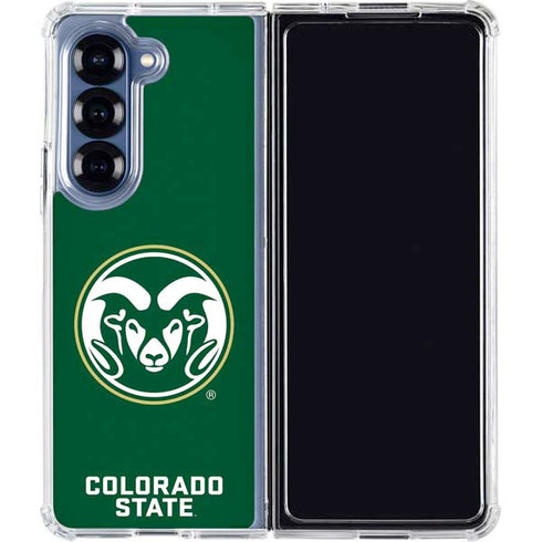 Colorado State University CSU Rams Logo Galaxy Z Fold7 Clear Case