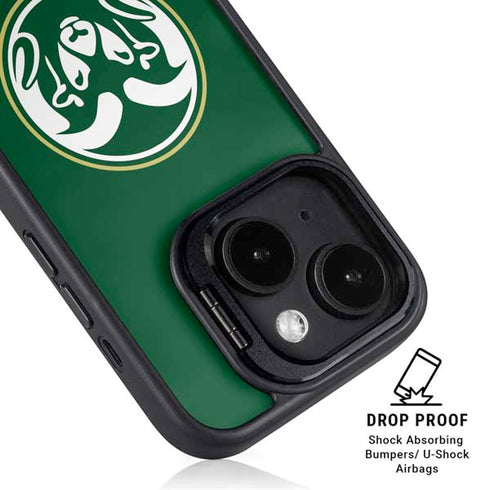 Colorado State University CSU Rams Logo iPhone 15 Kickstand Case