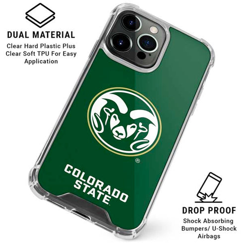 Colorado State University CSU Rams Logo iPhone 16 Pro Max Clear Case