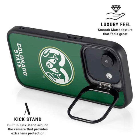 Colorado State University CSU Rams Logo iPhone 16e Kickstand Case