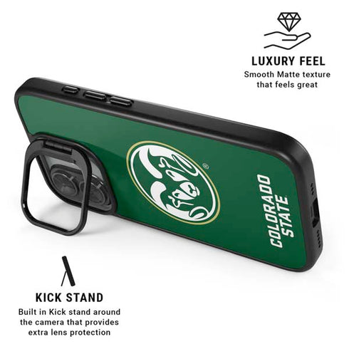 Colorado State University CSU Rams Logo iPhone 17 Kickstand Case