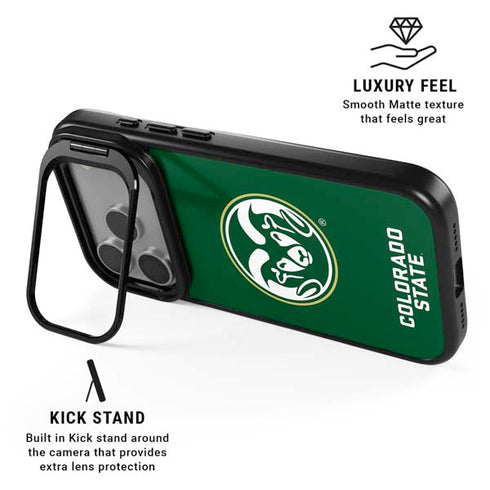 Colorado State University CSU Rams Logo iPhone 17 Pro Max Kickstand Case
