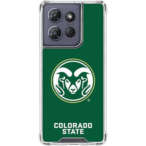 Colorado State University CSU Rams Logo Moto G 5G (2025) Clear Case