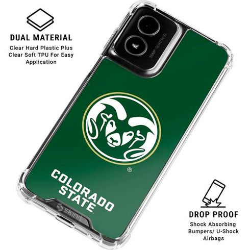 Colorado State University CSU Rams Logo Moto G Power 5G (2024) Clear Case