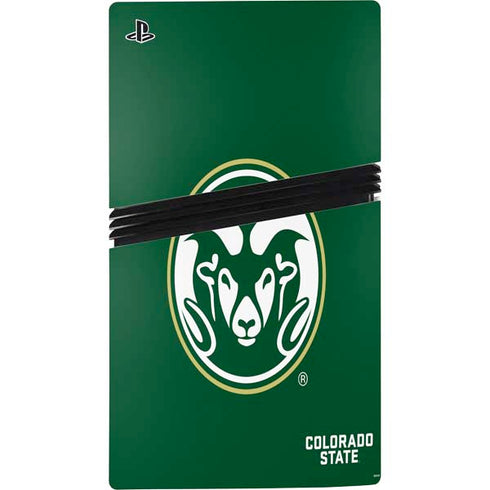 Colorado State University CSU Rams Logo PS5 Pro Disk Bundle Skin