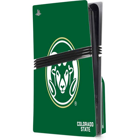 Colorado State University CSU Rams Logo PS5 Pro Disk Console Skin