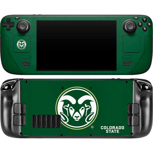 Colorado State University CSU Rams Logo Steam Deck Handheld Gaming Computer OLED Skin