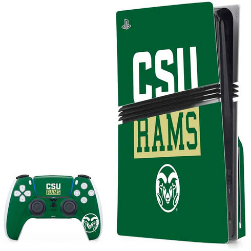 Colorado State University CSU Rams PS5 Pro Disk Bundle Skin