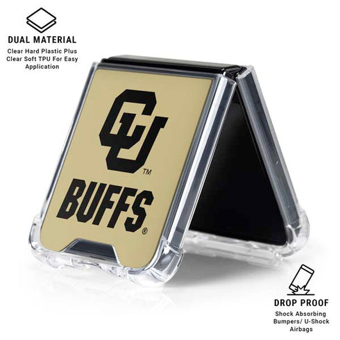 University of Colorado CU Buffs Galaxy Z Flip6 Clear Case