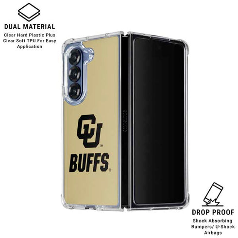 University of Colorado CU Buffs Galaxy Z Fold7 Clear Case