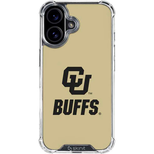 University of Colorado CU Buffs iPhone 16 Plus Clear Case