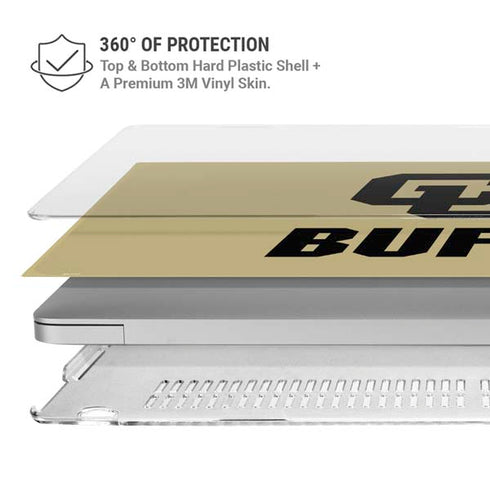 University of Colorado CU Buffs MacBook Pro 15in (2016-19) Case plus Skin