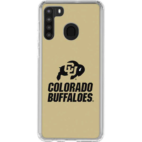 University of Colorado CU Collegiate Text Galaxy A21 Clear Case