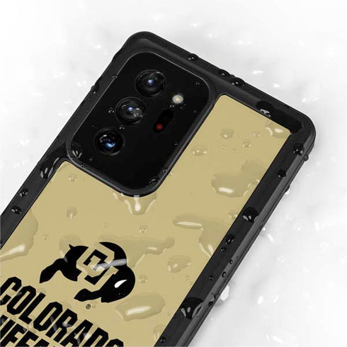 University of Colorado CU Collegiate Text Galaxy Note20 Ultra 5G Waterproof Case