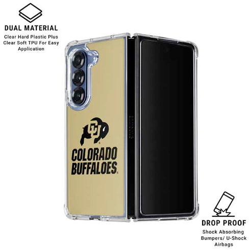 University of Colorado CU Collegiate Text Galaxy Z Fold7 Clear Case