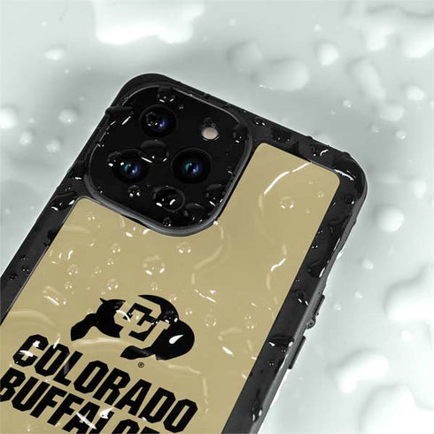 University of Colorado CU Collegiate Text iPhone 14 Pro Max Waterproof Case