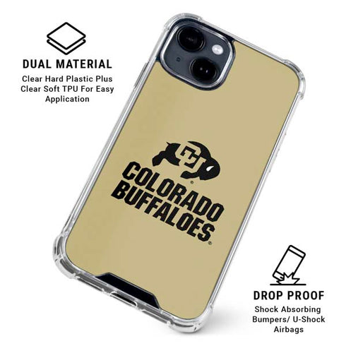 University of Colorado CU Collegiate Text iPhone 15 Clear Case