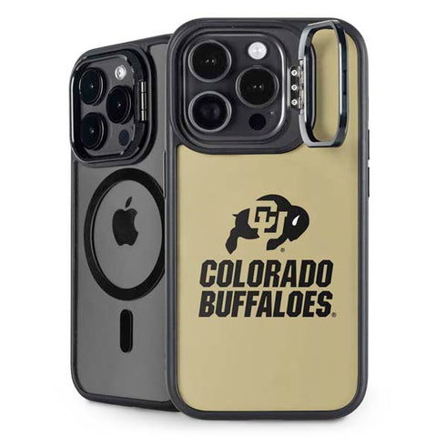 University of Colorado CU Collegiate Text iPhone 15 Pro Kickstand Case