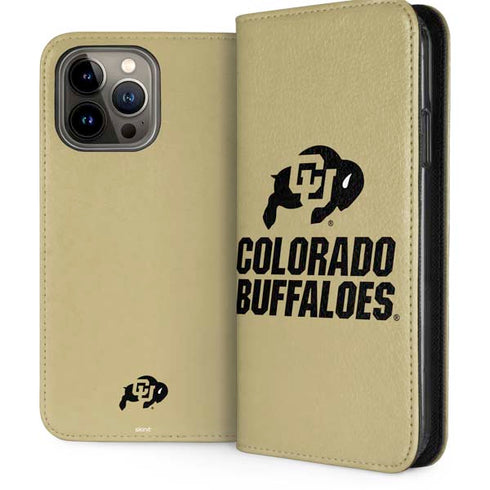 University of Colorado CU Collegiate Text iPhone 15 Pro Max Folio Case