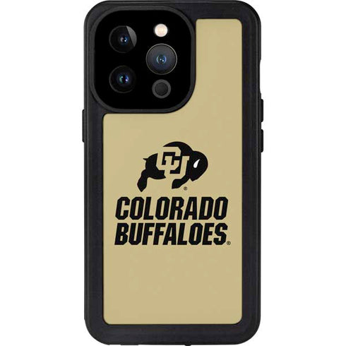 University of Colorado CU Collegiate Text iPhone 15 Pro Waterproof Case