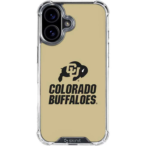 University of Colorado CU Collegiate Text iPhone 16 Plus Clear Case