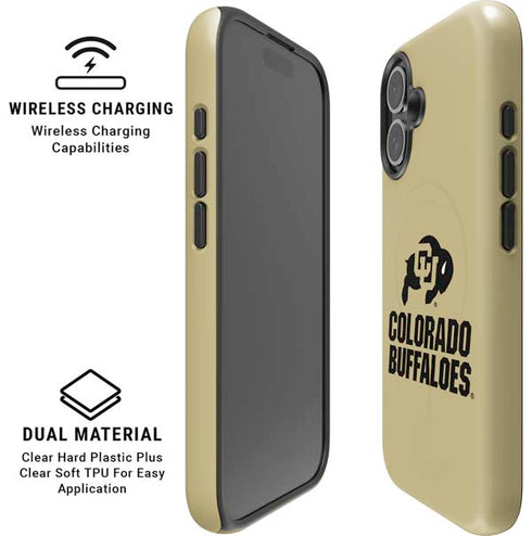University of Colorado CU Collegiate Text iPhone 16 Plus Magsafe Impact Case