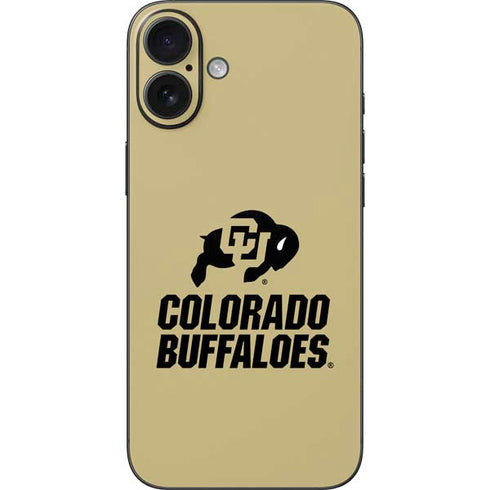 University of Colorado CU Collegiate Text iPhone 16 Plus Skin