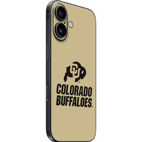 University of Colorado CU Collegiate Text iPhone 16 Plus Skin