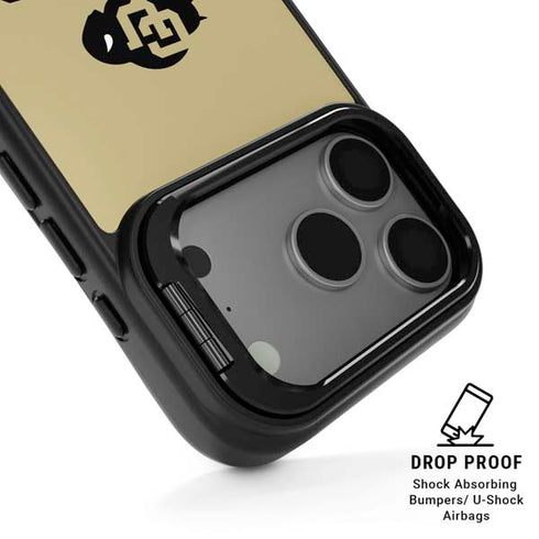 University of Colorado CU Collegiate Text iPhone 17 Pro Kickstand Case