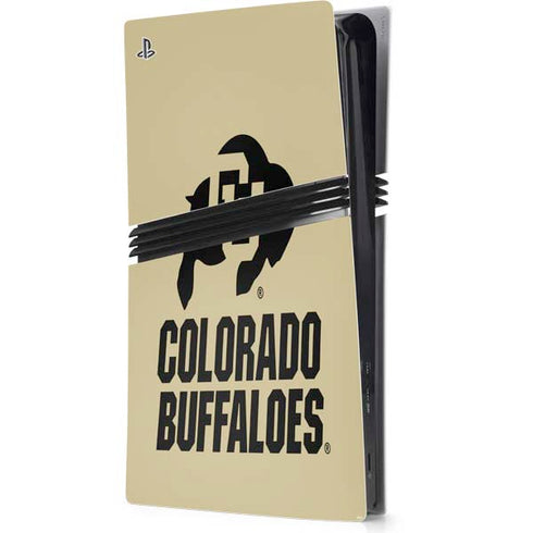 University of Colorado CU Collegiate Text PS5 Pro Console Skin
