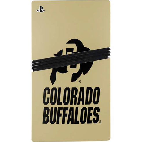University of Colorado CU Collegiate Text PS5 Pro Disk Bundle Skin