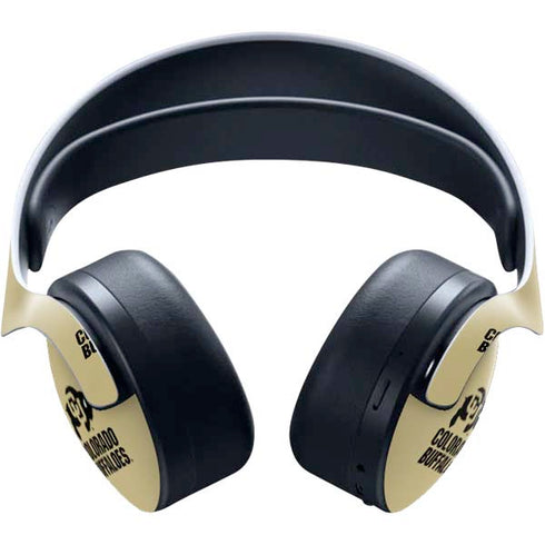 University of Colorado CU Collegiate Text PULSE 3D Wireless Headset for PS5 Skin