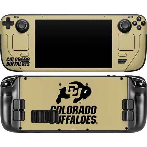 University of Colorado CU Collegiate Text Steam Deck Handheld Gaming Computer OLED Skin