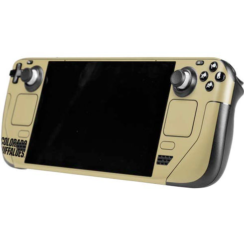 University of Colorado CU Collegiate Text Steam Deck Handheld Gaming Computer Skin