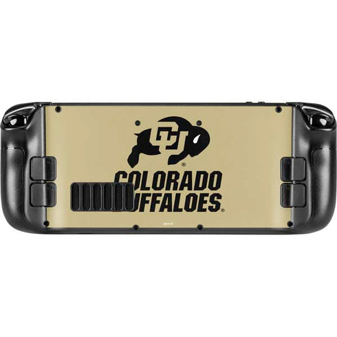 University of Colorado CU Collegiate Text Steam Deck Handheld Gaming Computer Skin