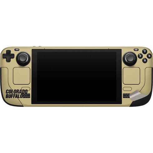University of Colorado CU Collegiate Text Steam Deck Handheld Gaming Computer Skin