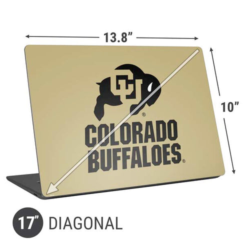 University of Colorado CU Collegiate Text Universal Laptop 17in (13.8 x 10in) Skin