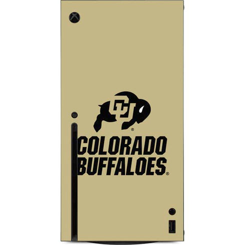 University of Colorado CU Collegiate Text Xbox Series X Console Skin
