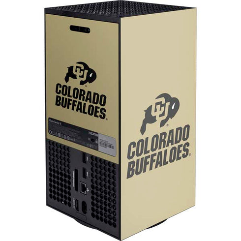 University of Colorado CU Collegiate Text XBox Series X Digital Edition Console Skin